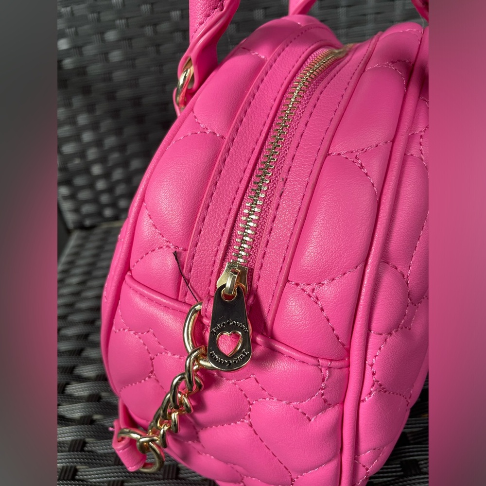 JUICY COUTURE BAG,Juicy Couture Vibrant Pink Heart Crossbody Bag - Picture 9 of 16
